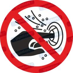  A nyílásba benyúlni tilos piktogram matrica P070 : Tábla-matrica mérete - 200 x 200 mm, Tábla-matrica típusa - matrica