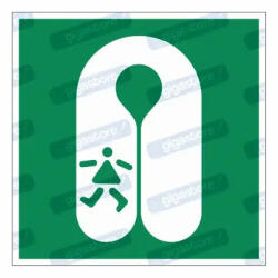  Gyermek mentőmellény piktogram matrica E045 : Tábla-matrica mérete - 200 x 200 mm, Tábla-matrica típusa - matrica