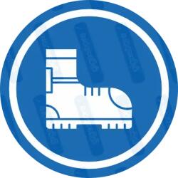  Biztonsági betétes védőcipő piktogram matrica : Tábla-matrica mérete - 200 x 200 mm, Tábla-matrica típusa - matrica