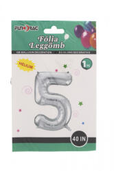 Fundrag fóliás lufi 40in, ezüst-5