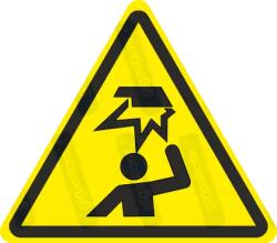  Fejmagasságban lévő akadályok veszélye piktogram matrica W020 : Tábla-matrica mérete - 200 x 175 mm, Tábla-matrica típusa - matrica