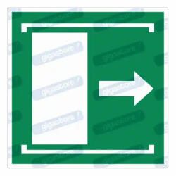  Ajtó jobbra csúszva nyílik piktogram matrica E033 : Tábla-matrica mérete - 200 x 200 mm, Tábla-matrica típusa - matrica