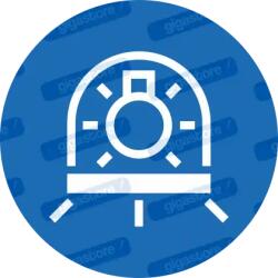  Használjon lámpát árnyékolással ellátott lámpatestben piktogram matrica M070 : Tábla-matrica mérete - 50 x 50 mm (4db), Tábla-matrica típusa - matrica