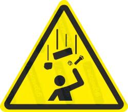  Fentről eső tárgyak veszélye piktogram matrica ISO 7010 W035 : Tábla-matrica mérete - 200 x 175 mm, Tábla-matrica típusa - matrica