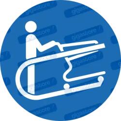  Fogja meg a kocsi fogantyúját piktogram matrica ISO 7010 M060 : Tábla-matrica mérete - 100 x 100 mm, Tábla-matrica típusa - matrica