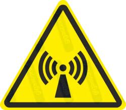  Nem ionizáló sugárzás veszélye piktogram matrica ISO 7010 W005 : Tábla-matrica mérete - 200 x 175 mm, Tábla-matrica típusa - matrica