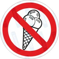  Fagylalt tilos piktogram matrica : Tábla-matrica mérete - 50 x 50 mm (4db), Tábla-matrica típusa - matrica