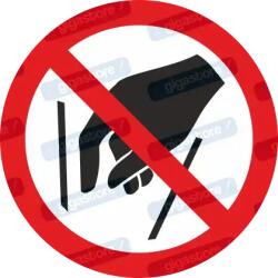  Benyúlni tilos piktogram matrica ISO 7010 P015 : Tábla-matrica mérete - 50 x 50 mm (4db), Tábla-matrica típusa - matrica