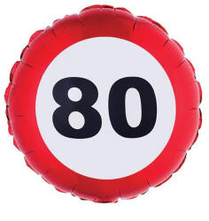  Fóliás lufi 46cm gömb behajtani tilos 80-as