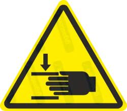  Kéz sérülés veszélye piktogram matrica W024 : Tábla-matrica mérete - 200 x 175 mm, Tábla-matrica típusa - matrica