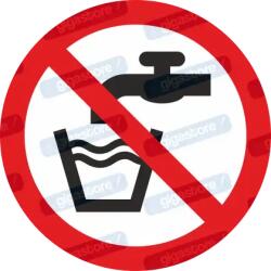  Nem ivóvíz piktogram matrica ISO 7010 P005 : Tábla-matrica mérete - 100 x 100 mm, Tábla-matrica típusa - matrica