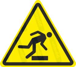  Botlás - bukkanó veszélye piktogram matrica W007 : Tábla-matrica mérete - 200 x 175 mm, Tábla-matrica típusa - matrica