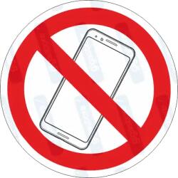  Mobil Telefon tilos piktogram matrica : Tábla-matrica mérete - 50 x 50 mm (4db), Tábla-matrica típusa - matrica