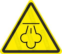 Forró gőz veszélye piktogram matrica ISO 7010 W080 : Tábla-matrica mérete - 50 x 44 mm (4db), Tábla-matrica típusa - matrica