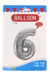  Fóliás lufi szám Ante 16 inch ezüst - 6