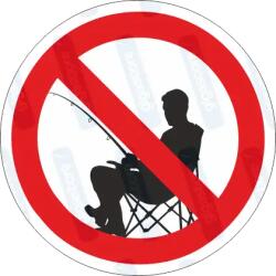  Horgászni tilos piktogram matrica : Tábla-matrica mérete - 150 x 150 mm, Tábla-matrica típusa - matrica