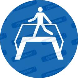  Használja a felüljárót piktogram matrica M023 : Tábla-matrica mérete - 50 x 50 mm (4db), Tábla-matrica típusa - matrica