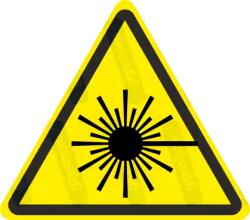  Lézersugár veszélye piktogram matrica : Tábla-matrica mérete - 200 x 175 mm, Tábla-matrica típusa - matrica