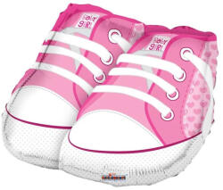  Fólia lufi 45cm babacipő rózsaszín