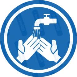  Kézmosás kötelező piktogram matrica : Tábla-matrica mérete - 50 x 50 mm (4db), Tábla-matrica típusa - matrica