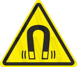  Mágneses mező veszélye piktogram matrica ISO 7010 W087 : Tábla-matrica mérete - 200 x 175 mm, Tábla-matrica típusa - matrica