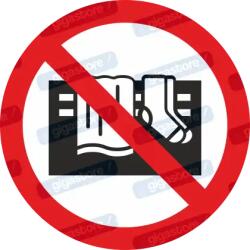  Készüléket letakarni tilos piktogram matrica P081 : Tábla-matrica mérete - 50 x 50 mm (4db), Tábla-matrica típusa - matrica