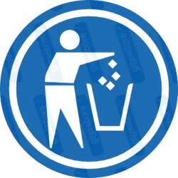  Használja a szemetest piktogram matrica : Tábla-matrica mérete - 200 x 200 mm, Tábla-matrica típusa - matrica