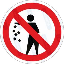  Szemetelni tilos piktogram matrica : Tábla-matrica mérete - 200 x 200 mm, Tábla-matrica típusa - matrica