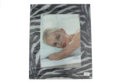  Üveg képkeret 15*20 cm, zebrás csíkos