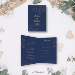  4 oldalas esküvői meghívó - Sablon 3