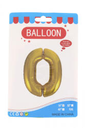  Fóliás lufi szám Ante 16 inch arany - 0