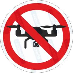 Dróntilalom piktogram matrica : Tábla-matrica mérete - 50 x 50 mm (4db), Tábla-matrica típusa - matrica