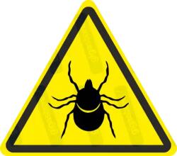  Kullancs veszély piktogram matrica : Tábla-matrica mérete - 200 x 175 mm, Tábla-matrica típusa - matrica