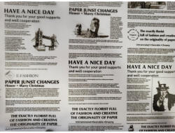  Díszcsomagoló fólia fekete fehér mintával 58x58cm