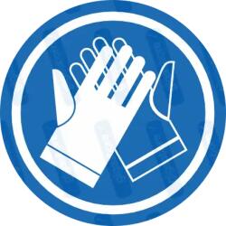  Védőkesztyű kötelező piktogram matrica : Tábla-matrica mérete - 50 x 50 mm (4db), Tábla-matrica típusa - matrica