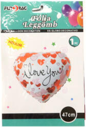  Fólia lufi 47 cm I love you, szívecskés