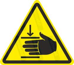  Kéz sérülés veszélye piktogram matrica : Tábla-matrica mérete - 50 x 44 mm (4db), Tábla-matrica típusa - matrica