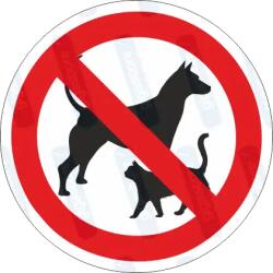  Állatok tilos piktogram matrica : Tábla-matrica mérete - 100 x 100 mm, Tábla-matrica típusa - matrica