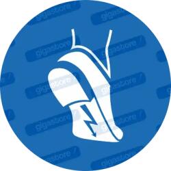  Vezetőtalpú cipő kötelező piktogram matrica ISO 7010 M032 : Tábla-matrica mérete - 150 x 150 mm, Tábla-matrica típusa - matrica