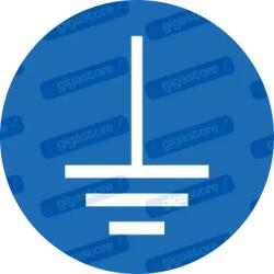 Csatlakoztassa földeléshez piktogram matrica ISO 7010 M005 : Tábla-matrica mérete - 100 x 100 mm, Tábla-matrica típusa - matrica