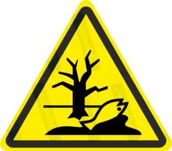  Környezetre káros veszély piktogram matrica W072 : Tábla-matrica mérete - 50 x 44 mm (4db), Tábla-matrica típusa - matrica