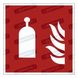  Távoli oltóállomás piktogram matrica F014 : Tábla-matrica mérete - 50 x 50 mm (4db), Tábla-matrica típusa - matrica