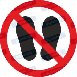  Rálépni - Ide állni tilos piktogram matrica P024 : Tábla-matrica mérete - 200 x 200 mm, Tábla-matrica típusa - matrica