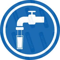  Ivóvíz piktogram matrica : Tábla-matrica mérete - 200 x 200 mm, Tábla-matrica típusa - matrica