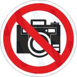  Fényképezni tilos piktogram matrica : Tábla-matrica mérete - 150 x 150 mm, Tábla-matrica típusa - matrica