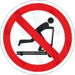  Anyagmozgatón közlekedni tilos piktogram matrica : Tábla-matrica mérete - 50 x 50 mm (4db), Tábla-matrica típusa - matrica