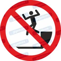 Leugrani tilos piktogram matrica ISO 7010 P072 : Tábla-matrica mérete - 50 x 50 mm (4db), Tábla-matrica típusa - matrica