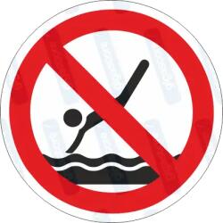  Vízbe ugrani tilos piktogram matrica : Tábla-matrica mérete - 200 x 200 mm, Tábla-matrica típusa - matrica