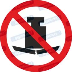  Lesúlyozni - megterhelni tilos piktogram matrica P012 : Tábla-matrica mérete - 200 x 200 mm, Tábla-matrica típusa - matrica