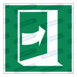  Ajtó jobbról tolásra nyílik piktogram matrica E023 : Tábla-matrica mérete - 50 x 50 mm (4db), Tábla-matrica típusa - matrica